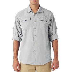 Zonnebescherming Heren Shirts UPF 50+ Lange Mouw voor Wandelen en Outdoor Activiteiten