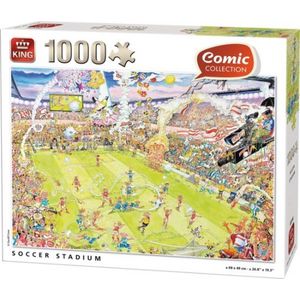 Comic Puzzel King - Voetbal Stadion - 1000 Stukjes - Legpuzzel