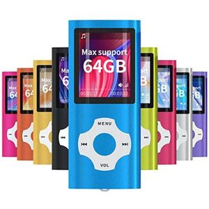 Draagbare MP3/MP4 speler met 1,8 inch LCD-scherm en 128 GB geheugenondersteuning