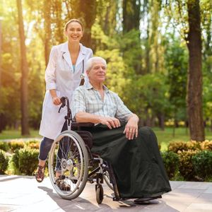 Rolstoeldeken - Zwart - Warm & Comfortabel - Weerbestendige Beenafdekking - Rolstoel Voetenzak Volwassenen