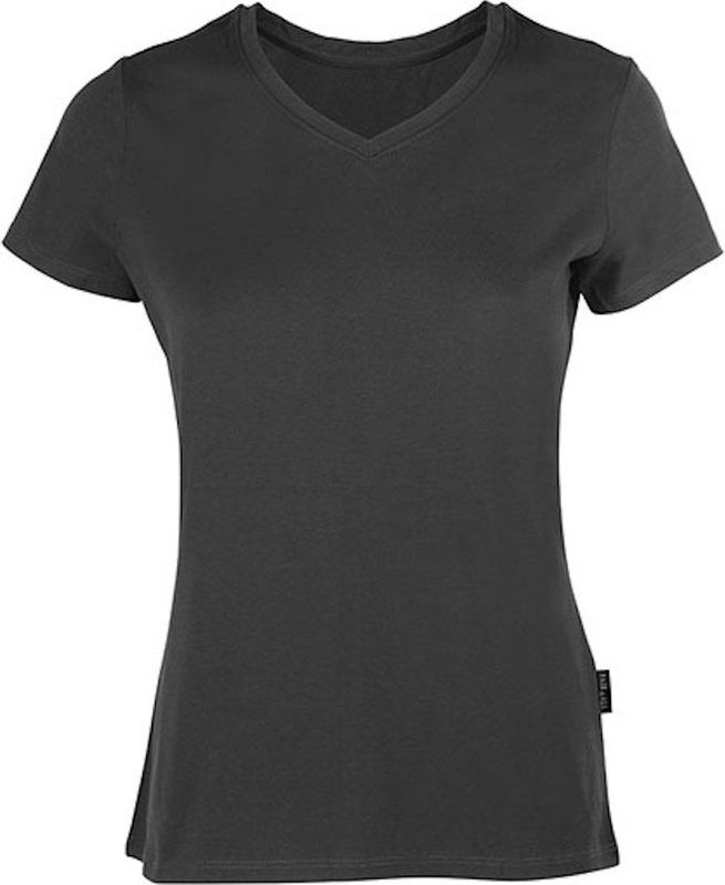 HRM Women´s Luxury V-Neck Tees HRM202 - Dark Grey - XS