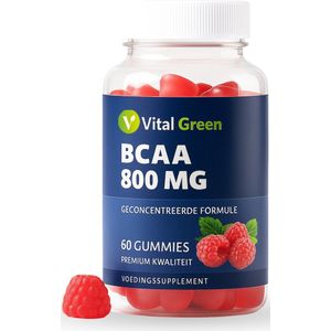 Vital Green - BCAA Gummies - 60 stuks - Frambozensmaak - Spierherstel en Spieropbouw