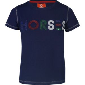 Red Horse - T-shirt Luxor - Blauw - 140