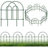 46 cm x 43 cm x 35 stuks tuinhek metalen hekelementen tuinhekken decoratieve omheining tuinhek klein metaal groen