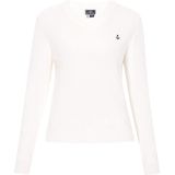 DreiMaster - Maritime Collectie - V-hals Trui - Regular Fit - Kabelpatroon