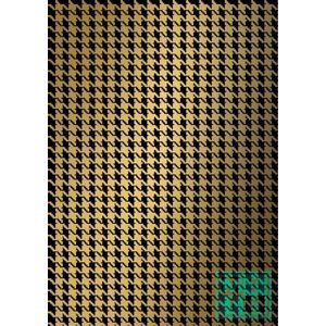 Inpakpapier Kerstpapier Pied De Poule Black/Gold K69343/19- Breedte 70 cm - m lang - Breedte 70 cm