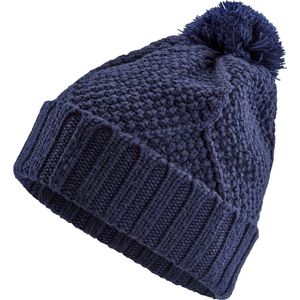 Karl Marineblauwe Merino Kane Beanie
