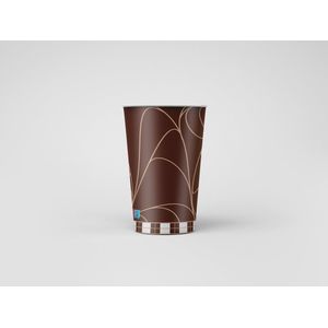 KURTT - Koffiebekers to go - 1500 stuks 1500 roerstaafjes - koffiebeker karton 'schotse ruit' - 7oz/180ml - 140mm - Drinkbeker - Koffiebeker - Kartonnen Beker - Wegwerpbeker - Papieren Beker