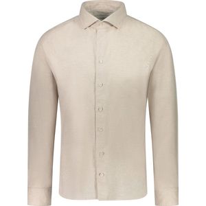 Profuomo Overhemd Beige Beige Regular Fit - Maat EU38 - Mannen - Herfst/Winter Collectie - Katoen