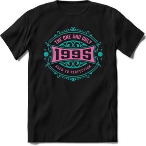 1995 The One And Only | Feest Kado T-Shirt Heren - Dames | Cobalt - Licht Roze | Perfect Verjaardag Cadeau Shirt | Grappige Spreuken - Zinnen - Teksten | Maat XXL