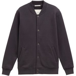 TOM TAILOR - Sweatvest - Donkergrijs - Effen - Lange Mouw