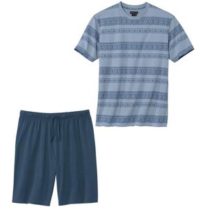 ATLAS FOR MEN - Tweekleurige pyjama met micromotieven - Heren - Verkrijgbaar in grote maten - L