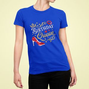 Birthday Diva Red Heel - Verjaardag T-shirt Blauw - Grappig T-shirt - Maat S - Verjaardag Cadeau Vrouwen - Limited Edition