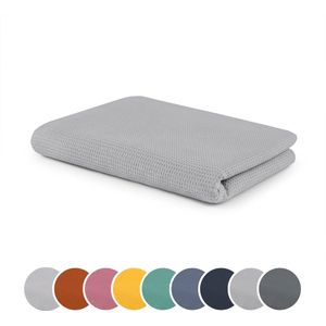 Sleepling - Plaid - Zilver-grijs - 150 x 200 cm - Wafelstructuur - Huidvriendelijk