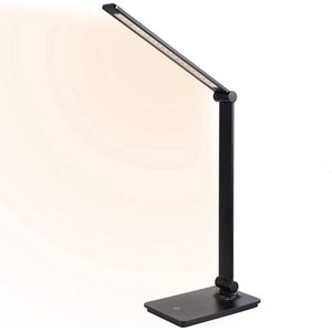 Fedec Bureaulamp - Dimbaar LED - Verschillende Soorten Licht (warm) - Kunststof - Zwart
