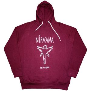 Nirvana - In Utero Outline Hoodie/trui - XS - Rood