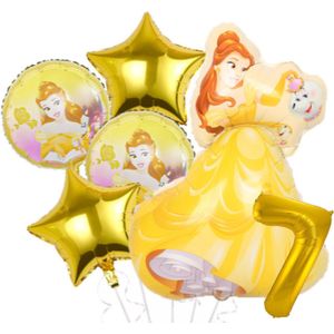 Belle ballon set - Belle en het Beest - 89x64cm - Folie Ballon - Prinses - Themafeest - 7 jaar - Verjaardag - Ballonnen - Versiering - Helium ballon
