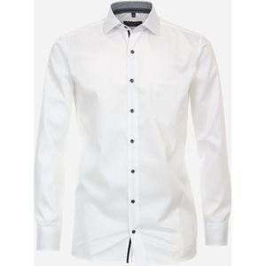 CASA MODA modern fit overhemd - twill - wit - Strijkvrij - Boordmaat: 46