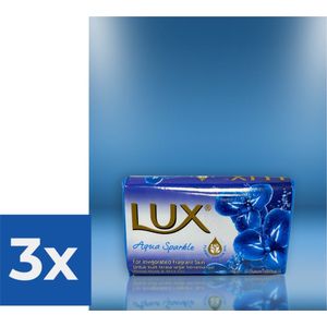 Lux Zeep - Aqua Sparkle (blauw) - 80gr - Voordeelverpakking 3 stuks