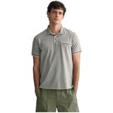 Gant - 2-col Tipping Pique - Poloshirt - Grijs - Korte Mouw