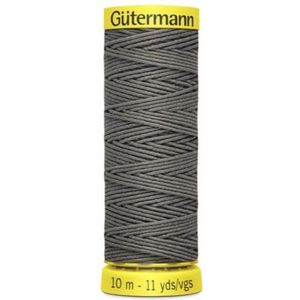 Gütermann elastisch garen - grijs col 1505 - elastiek draad - 0,5 mm x 10 m. - 1 klosje