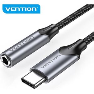 Vention USB-C naar 3.5mm Jack aux adapter met DAC chip - 1 meter