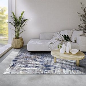 Flycarpets Elle Decoration - Imagination - Laagpolig Vloerkleed - Malard - Blauw / Beige - 120x160 cm