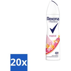20 x Rexona - Deodorant Spray - Motion Sense - Tropical - Anti-Transpirant & Perspirant - 150ml - MotionSense - Frisheid - Zweet - Geur - Deodorant Spray