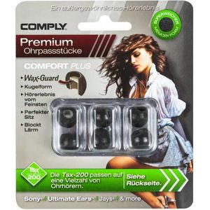 Comply - TSX-200 - Ear Tips - Zwart - Schuim - Per 3 Paar