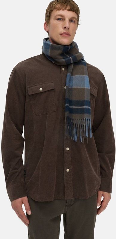 camel active - Hemd - Donkerbruin - Lange Mouwen - Opgestikte Zakken