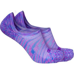 OS1st Nekkid comfort footies maat S (35.5-38.5) – paars-blauw – siliconen hiel grip - lichte compressie – minimaliseert wrijving en blaren – naadloze teen – vochtafvoerend - antimicrobieel
