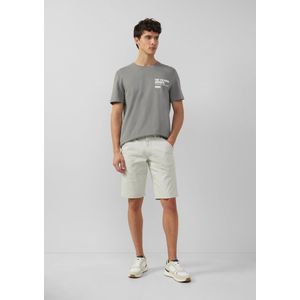 Bermuda - Cloudy White - Regular Fit - Met Riemlussen en Steekzakken