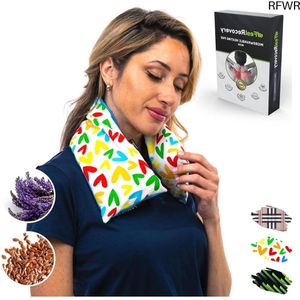RFWR® Nekwarmer en Warmtesjaal voor Nek en Schouders - Verwarmbare Pittenzak met Lavendelgeur (60x15 cm)