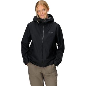 Marmot Dames Minimalist Pertex Jacket, Waterdichte Pertex jas, lichtgewicht regenjas, winddichte regenjas, ademende windjack, ideaal voor hardlopen en wandelen, Black, XS