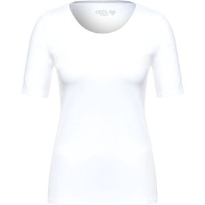 CECIL NOS Lena Dames T-shirt - wit - Maat L