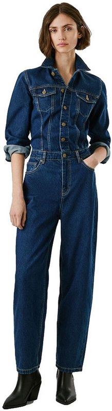Pepe Jeans - PL2300002 - Jumpsuit - Blauw - Casual - Katoen - Denim - Lange Mouwen