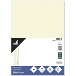 Kangaro gekleurd papier - formaat A4 - 160 grams - ivoorwit - pak 250 vel - K-0040-023