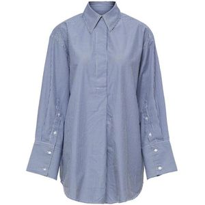 Selected SLFMIRABELLA LS LONG STRIPED SHIRT blouse dames denim