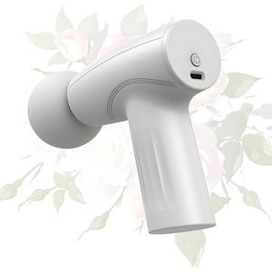 Mini-massagepistool - Draagbare spiertherapie, diepe weefselpercussiemassage voor atleten, pijnverlichting en herstel, stille technologie, 6 opzetstukken, voor mannen en vrouwen, wit
