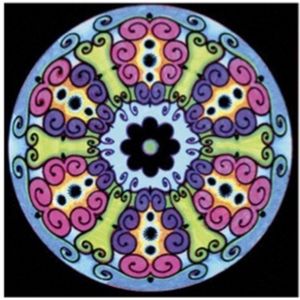 ColorVelvet Fluwelen kleurplaat Mandala nr. 6 met stiften (32x32cm)