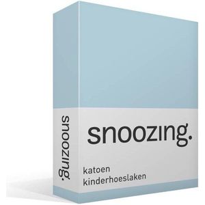Snoozing Katoen - Kinderhoeslaken - Wiegje - 40x80 cm - Hemel