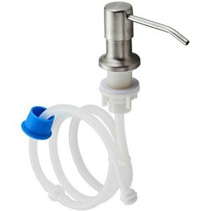 Keuken RVS Spoelbak Zeepdispenser Pompkop met Verlengde Siliconen Buis - Zeepdispenser Accessoires