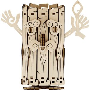 Mr. Playwood Forest Spirit moneybox - 3D houten puzzel - Bouwpakket hout - DIY - Knutselen - Miniatuur - 63 onderdelen