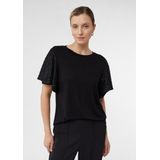 comma - T-Shirt - Jersey - Met Semi-transparante Volantmouwen - Casual