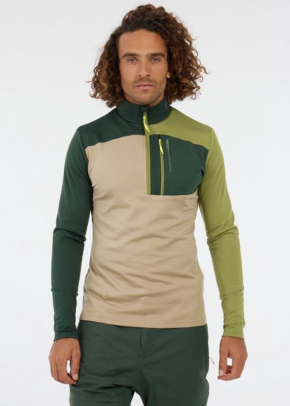 Protest Prtdraw - Skipully Heren - Lange mouwen - 1/4 rits – Herbal Green