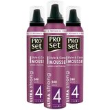 Proset Haarmousse Ultra Sterk - 3 x 250 ml - Voordeelverpakking