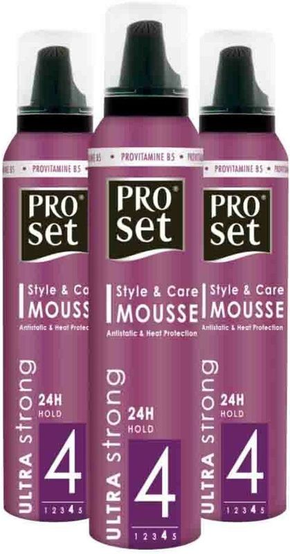 Proset Haarmousse Ultra Sterk - 3 x 250 ml - Voordeelverpakking