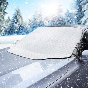 Voorruithoes winters windscherm magnetische hoes - dikke beschermende voorruit ijshoes - sneeuw vorst stof zonwering beschermer - 4 lagen - alle weersomstandigheden - 193 x 126 cm