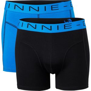 Vinnie-G Boxershorts 2-pack Black /Blue Combo - Maat XXL - Heren Onderbroeken Zwart/Blauw - Geen irritante Labels - Katoen heren ondergoed