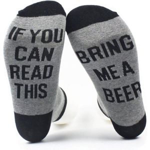 Malinsi Grappige Sokken - Bier - Bring me Beer - One Size - Cadeau Mannen - Happy Huissokken - Vaderdag Socks - Verjaardag - Geschenk Man